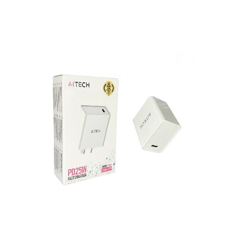 Cabezal Cargador De Pared Aitech Cdq-079 Tipo C 25w Fast Charge Sin Cable  