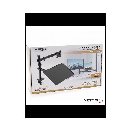 Soporte Monitor Y Notebook Con Brazo Articulado Netmak Nm-st26