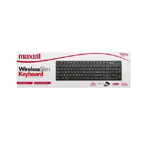 Teclado Inalámbrico MAXELL Slim 2.4ghz Receptor Usb Español  