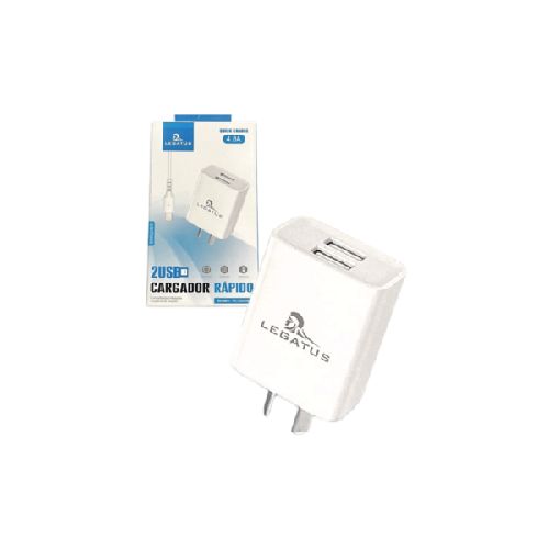 Cargador LEGATUS 2USB A ficha IPHONE 4.8A  