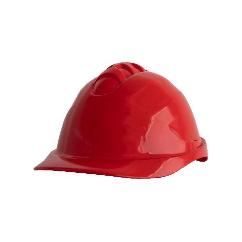 CASCO DE SEGURIDAD CON ARNES A CREMALLERA ROJO  De Pascale