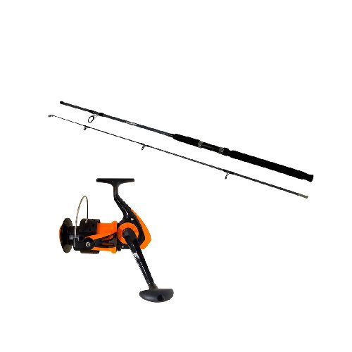 Caña de pesca 2 tramos 3,6 m + reel P.8000  Kushiro