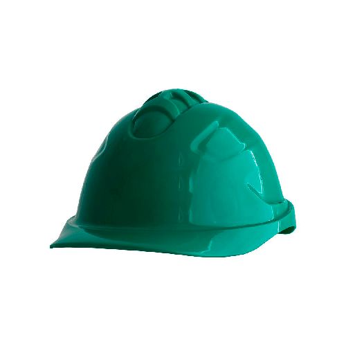 CASCO DE SEGURIDAD CON ARNES A CREMALLERA VERDE  De Pascale