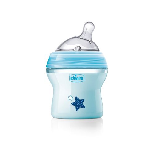 Biberón Natural Feeling 150ml 0 meses + F.lento Celeste Chicco  