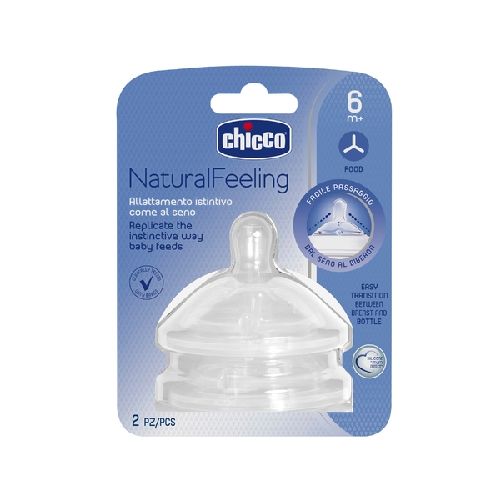 Tetinas Natural Feeling 6 meses + Flujo pappa Chicco  