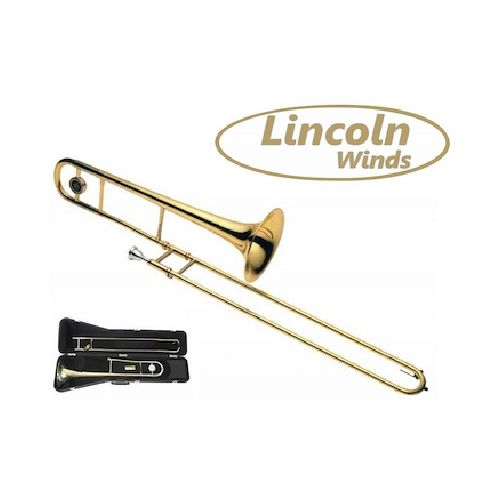 Trombón a vara dorado de luxe  c/estuche LCTT-876 DELUXE TROMBÓN TENOR LINCOLN WINDS - La Casa del Instrumento Musical