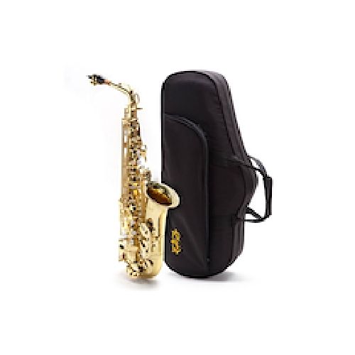 KNIGHT JBAS-200 Saxo Alto, Eb, Llave De F#, Yellow Brass, Laqueado, C/ Estuc - $ 755.132 - Hoffmann Instrumentos Musicales