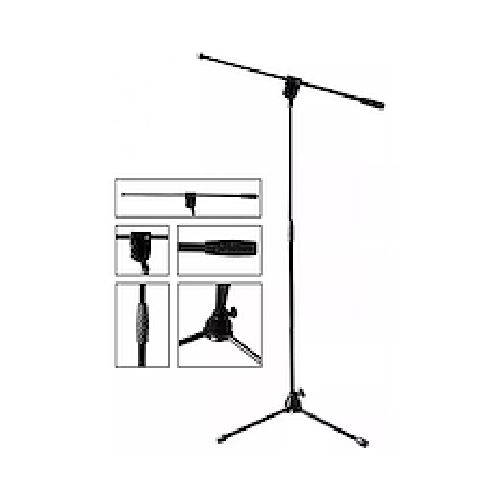 LEXSEN MS 105A Pie de micrófono color negro. Altura: 1m - 1,76 m. Largo del - $ 44.254 - Hoffmann Instrumentos Musicales