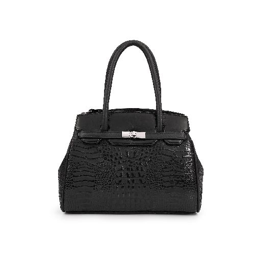 CARTERA AMBRO NEGRA CROCO