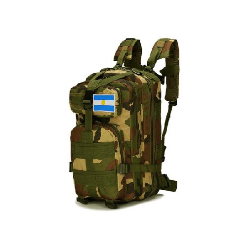 Mochila Tactica Militar 25 Litros Verde Camuflada  