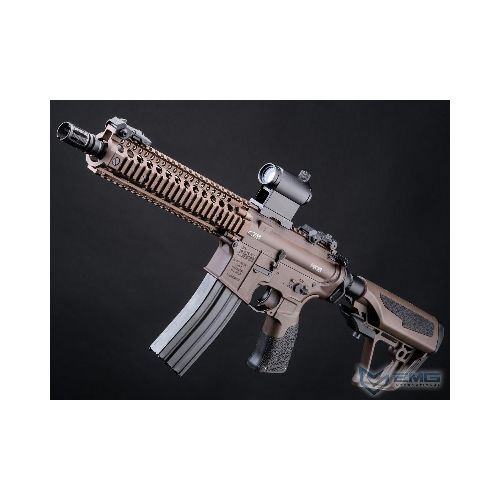 EMG / Daniel Defense Licensed DDMK18 Airsoft EBB AEG Rifle w/ S3 Electronic Trigger by ICS (Model: Dark Earth / 400 FPS / Gun Only) - MK CUSTOM