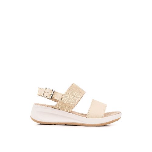 Sandalias clásicas combinadas de cuero en beige|Mujeres|Batistella.com.ar - Batistella Tienda Online |Primavera Verano 2024