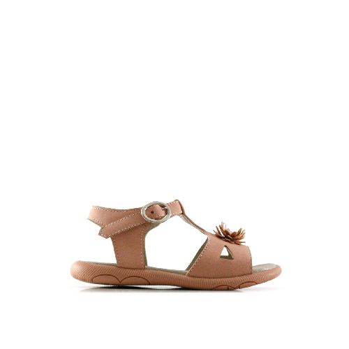 Sandalias con flor de símil en rosa| Nenas |Batistella.com.ar - Batistella Tienda Online |Primavera Verano 2024