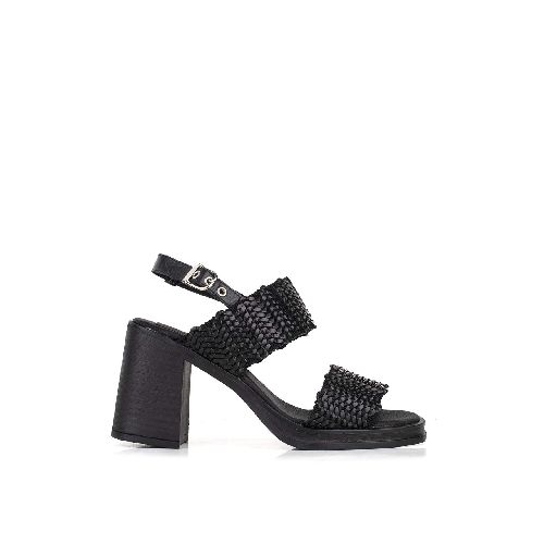 Sandalias altas de cuero trenzado negro|Mujeres|Batistella - Batistella Tienda Online |Primavera Verano 2024