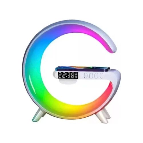 Lámpara De Mesa Rgb Parlante Bluetooh Cargador Inalámbrico  Generico