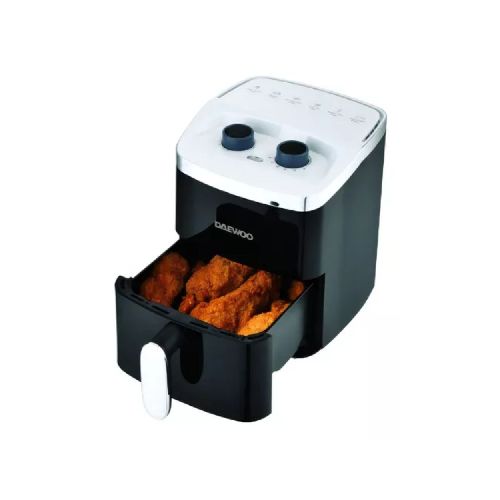 Freidora Aire Daewoo 2.5lts 1000w Temperatur Regulable Timer Color Negro  