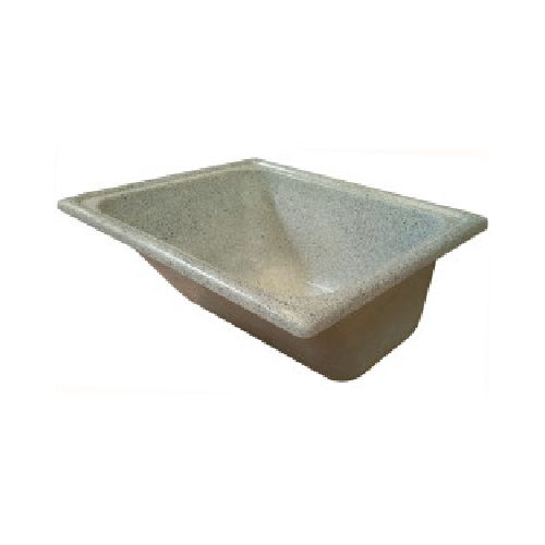 Pileta fibra de vidrio símil gris mara sin mesada 58x49cm - RUCO  