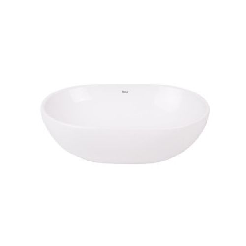 Roca bacha Lea Oval de porcelana sobre encimera - Blanca - 450x295  