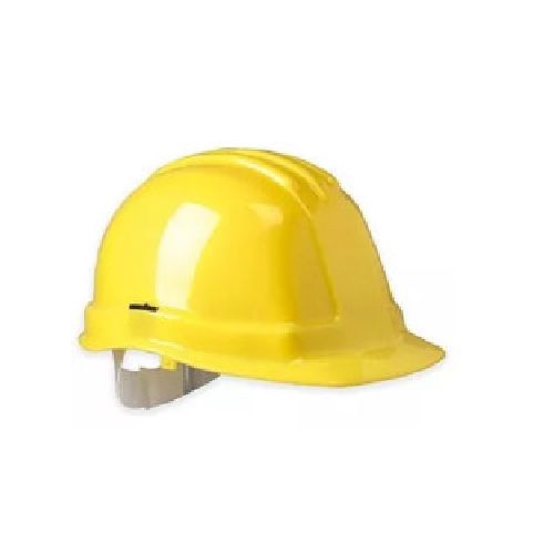 Casco de seguridad con arnés plástico cremallera amarillo  