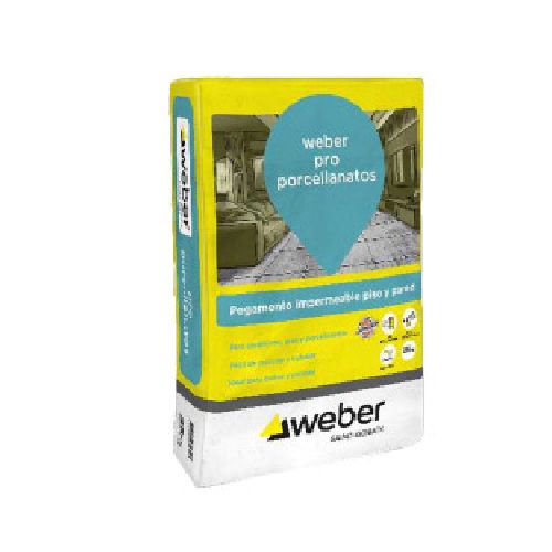 Weber pegamento PRO porcelanato x25kg  