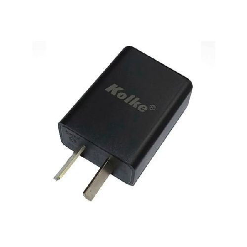 CARGADOR CELULAR KOLKE 5V 2A CERTIFICADO 1 PUERTOS USB NEGRO  