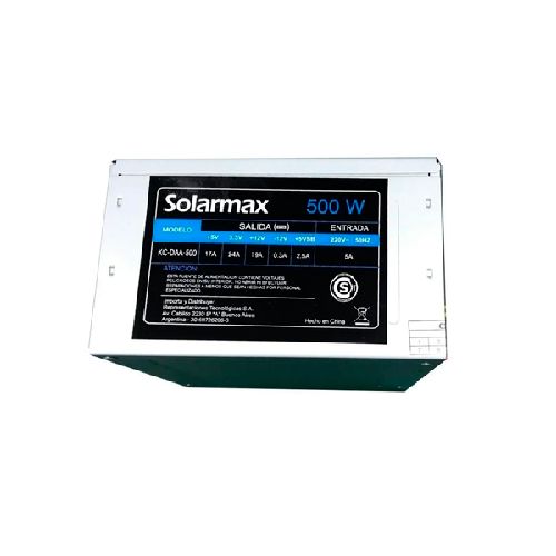 FUENTE ATX 500W SOLARMAX 24PINES+SATA KC-CDA-500  