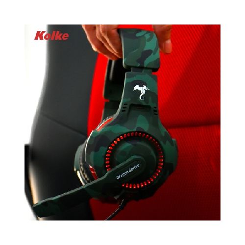 AURICULAR CON MICROFONO KOLKE SOLDIER KGA 450 VERDE  