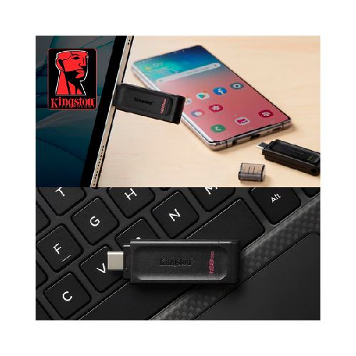 PEN DRIVE KINGSTON 256GB USB TIPO C 3.2 DT70/256GB  