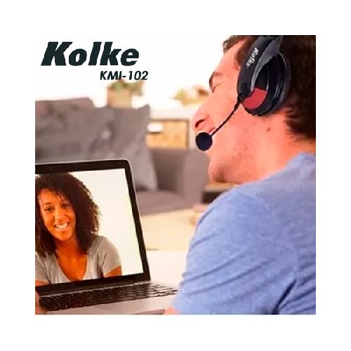 AURICULAR KOLKE CON MIC KMI-102 HI-FI ROJO  