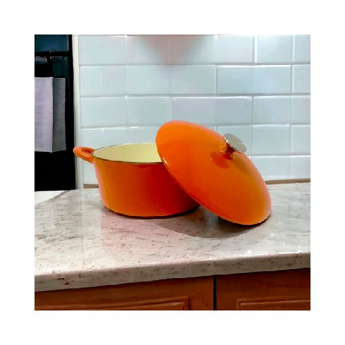 CACEROLA DE HIERRO 28CM NARANJA BZ503O  