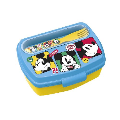 SANDWICHERA RECTANGULAR MICKEY CON CUBIERTOS - Librería y Juguetería Tomy. Comprá en nuestra web en hasta 3 Cuotas sin Interés.