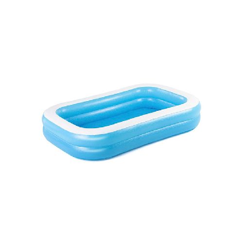 PILETA INFLABLE BESTWAY AZUL RECTANGULAR FAM 800lts 2.62x1.75x0.51mts - Librería y Juguetería Tomy. Comprá en nuestra web en hasta 3 Cuotas sin Interés.