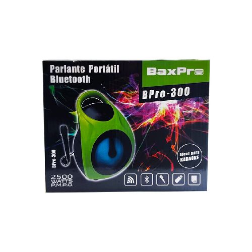 PARLANTE BAXPRO BLUETOOTH BPRO-300 - Librería y Juguetería Tomy. Comprá en nuestra web en hasta 3 Cuotas sin Interés.