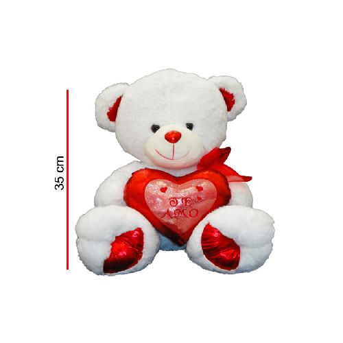 PELUCHE AMOR OSO CON CORAZON BRILLOSO 35cm. - Librería y Juguetería Tomy. Comprá en nuestra web en hasta 3 Cuotas sin Interés.