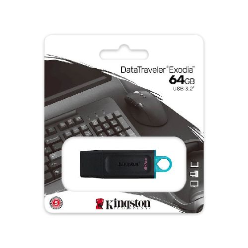 PEN DRIVE KINGSTON EXODIA 3.2 DTX 64GB NEGRO - Librería y Juguetería Tomy. Comprá en nuestra web en hasta 3 Cuotas sin Interés.