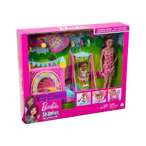 MUÑECA BARBIE SKIPPER NIÑERA CON CASTILLO INFLABLE - Librería y Juguetería Tomy. Comprá en nuestra web en hasta 3 Cuotas sin Interés.