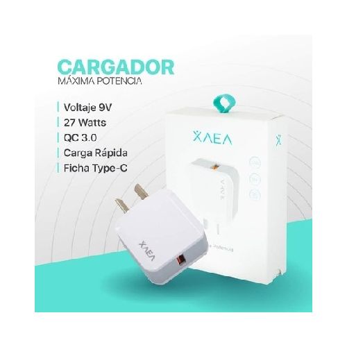 CARGADOR 9V 27W QC 3.0 TIPO C XAEA (COD: 10409480)  