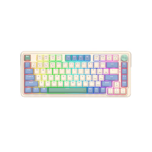 Teclado Redragon Ucal Pro K673 Cream Purple Green