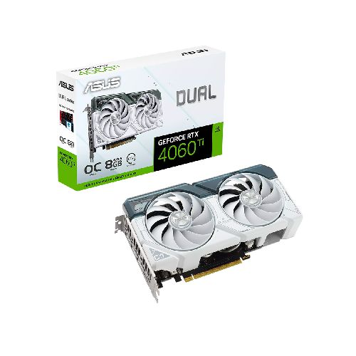 Placa De Video Asus Nvidia GeForce RTX 4060 TI Dual OC 8GB White