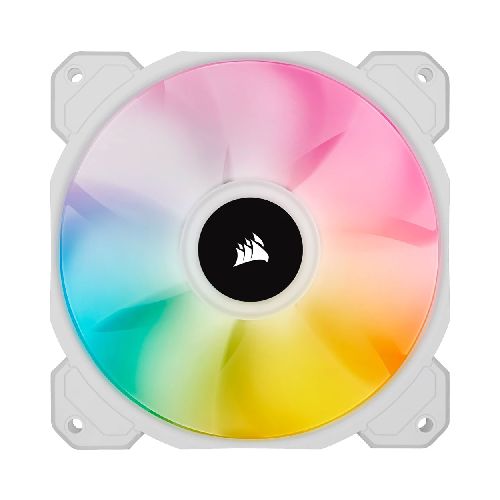 Fan Cooler Corsair SP120MM RGB Elite PWM Pack X3 C/Lightning Node Core White