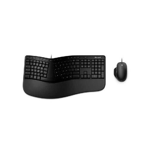 Kit Teclado y Mouse Microsoft Ergonomic USB Negro Espa?ol