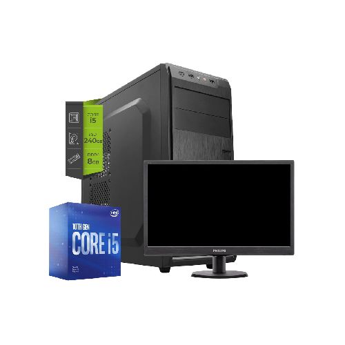 Pc Intel i5 10400 SSD 240Gb 8Gb + Monitor 22