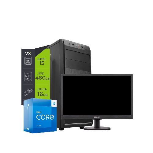 Pc Intel i5 14400 SSD 480Gb 16Gb + Monitor 22