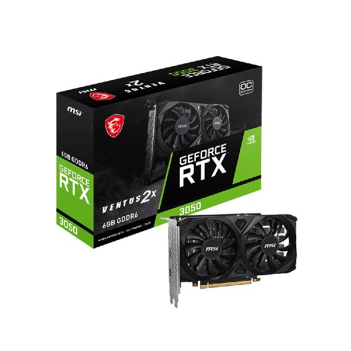 Placa De Video MSI Nvidia Geforce RTX 3050 Ventus 2X 6Gb OC GDDR6