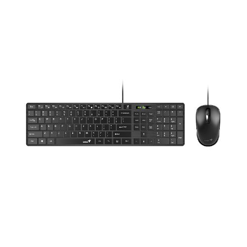 Kit Genius Teclado y Mouse Slimstar C126 USB Black