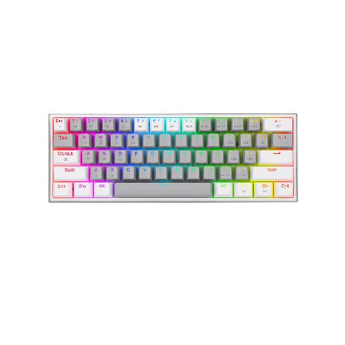 Teclado Redragon K616 RGB Fizz Pro Grey / White Mecanico