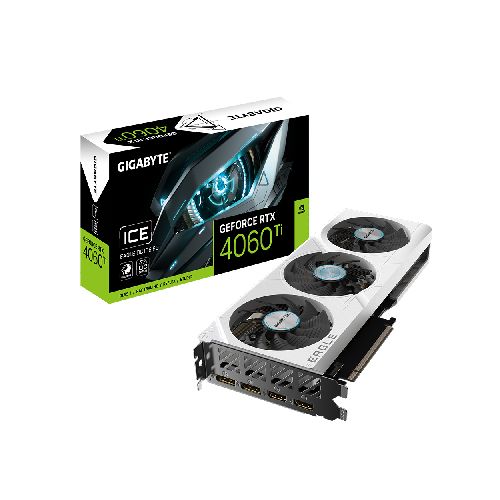 Placa de Video Gigabyte Nvidia Geforce RTX 4060 Ti Eagle Ice OC 8Gb GDDR6