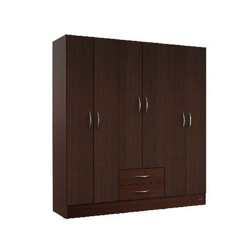 Mosconi - Placard 26 Express 6 puertas 2 cajones pintura UV 1,70 m chocolate - Tienda Universo