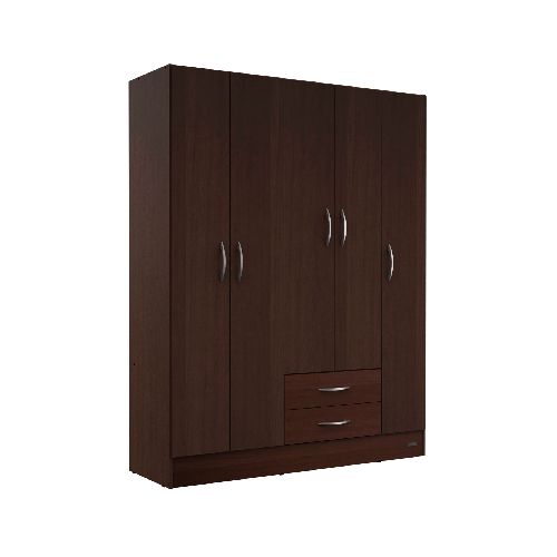 Mosconi - Placard 25 Express 5 puertas 2 cajones pintura UV 1,42 m chocolate - Tienda Universo