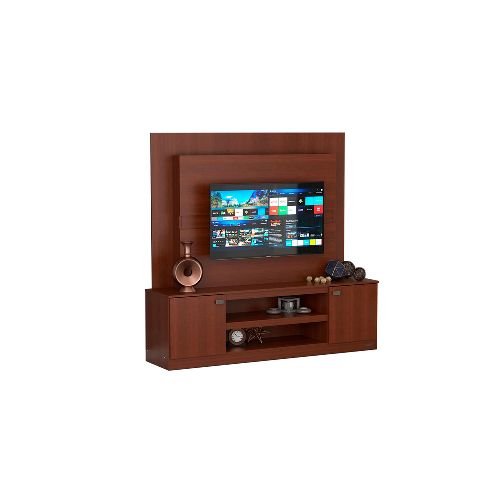 Mosconi - Combo rack + panel de TV 128 melamina 1,80 m tabaco - Tienda Universo